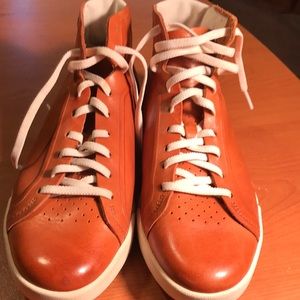 Cole Haan Nike air leather hi top casual shoe.